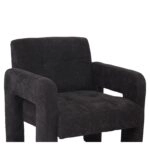 Πολυθρόνα ArteLibre VELORA Γκρι Σκούρο Ύφασμα/Ξύλο 75x68x69cm