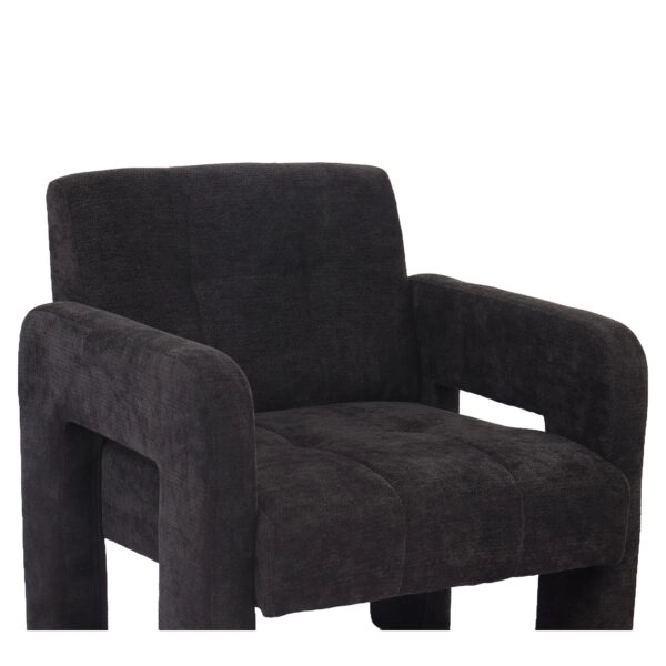 Πολυθρόνα ArteLibre VELORA Γκρι Σκούρο Ύφασμα/Ξύλο 75x68x69cm