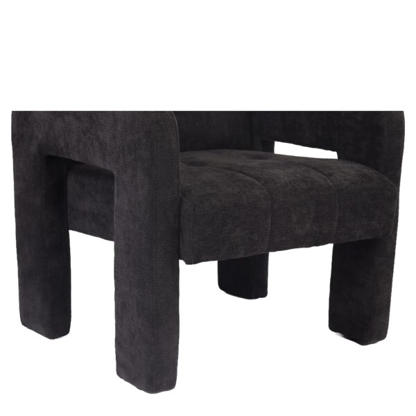 Πολυθρόνα ArteLibre VELORA Γκρι Σκούρο Ύφασμα/Ξύλο 75x68x69cm