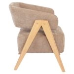 Πολυθρόνα ArteLibre BARTON Καφέ Ύφασμα/Ξύλο 74x67x66cm