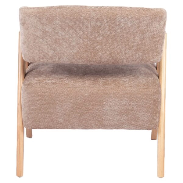 Πολυθρόνα ArteLibre BARTON Καφέ Ύφασμα/Ξύλο 74x67x66cm