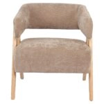 Πολυθρόνα ArteLibre BARTON Καφέ Ύφασμα/Ξύλο 74x67x66cm