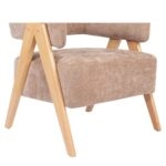 Πολυθρόνα ArteLibre BARTON Καφέ Ύφασμα/Ξύλο 74x67x66cm