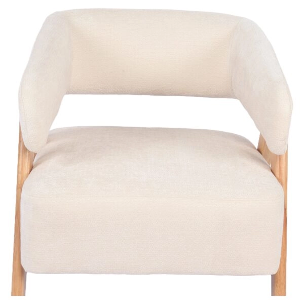 Πολυθρόνα ArteLibre BARTON Μπεζ Ύφασμα/Ξύλο 74x67x66cm