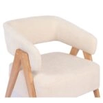 Πολυθρόνα ArteLibre BARTON Μπεζ Ύφασμα/Ξύλο 74x67x66cm