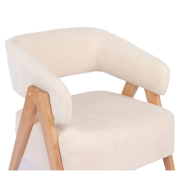 Πολυθρόνα ArteLibre BARTON Μπεζ Ύφασμα/Ξύλο 74x67x66cm