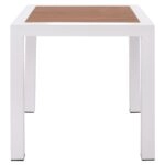 Τραπέζι Κήπου ArteLibre LOMBOK Λευκό/Καρυδί Αλουμίνιο/Polywood 45x45x45.5cm