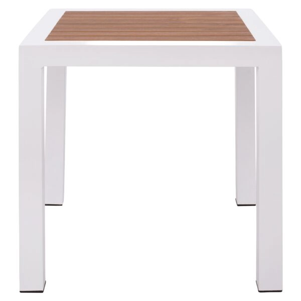Τραπέζι Κήπου ArteLibre LOMBOK Λευκό/Καρυδί Αλουμίνιο/Polywood 45x45x45.5cm