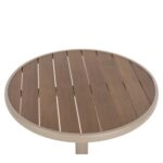 Τραπέζι Κήπου ArteLibre RAROTONGA Μπεζ Αλουμίνιο/Polywood Φ60x70cm