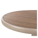 Τραπέζι Κήπου ArteLibre RAROTONGA Μπεζ Αλουμίνιο/Polywood Φ60x70cm