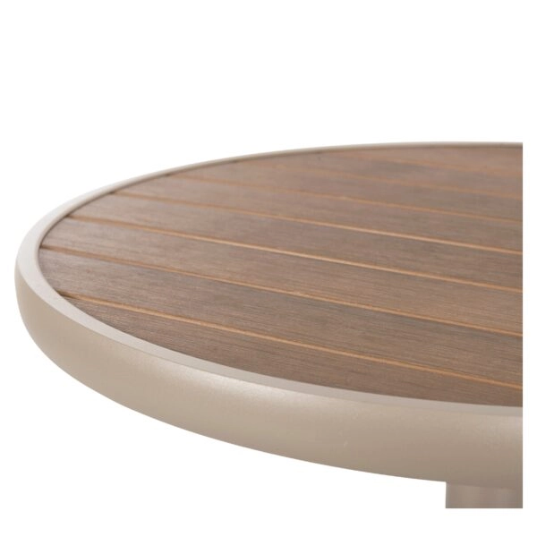 Τραπέζι Κήπου ArteLibre RAROTONGA Μπεζ Αλουμίνιο/Polywood Φ60x70cm