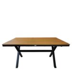 Τραπέζι Κήπου ArteLibre COMINO Καρυδί/Ανθρακί Αλουμίνιο/Polywood 150x90x74cm