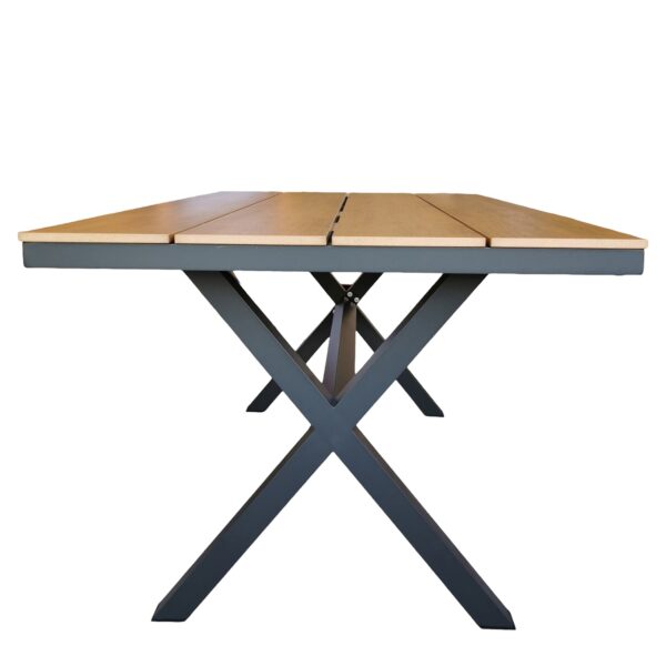 Τραπέζι Κήπου ArteLibre COMINO Καρυδί/Ανθρακί Αλουμίνιο/Polywood 150x90x74cm