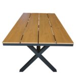 Τραπέζι Κήπου ArteLibre COMINO Καρυδί/Ανθρακί Αλουμίνιο/Polywood 150x90x74cm