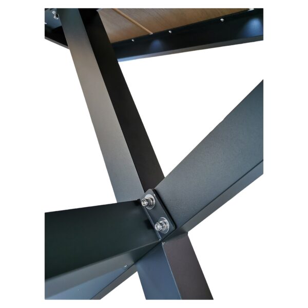 Τραπέζι Κήπου ArteLibre COMINO Καρυδί/Ανθρακί Αλουμίνιο/Polywood 150x90x74cm