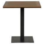 Τραπέζι Κήπου ArteLibre NAMIBIA Ανθρακί/Καρυδί Αλουμίνιο/Polywood 60x60x72cm