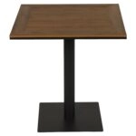 Τραπέζι Κήπου ArteLibre NAMIBIA Ανθρακί/Καρυδί Αλουμίνιο/Polywood 60x60x72cm