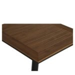 Τραπέζι Κήπου ArteLibre NAMIBIA Ανθρακί/Καρυδί Αλουμίνιο/Polywood 60x60x72cm