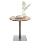 Τραπέζι Κήπου ArteLibre TENERIFE Ανθρακί/Καρυδί Αλουμίνιο/Polywood Φ60x72cm