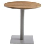 Τραπέζι Κήπου ArteLibre TENERIFE Ανθρακί/Καρυδί Αλουμίνιο/Polywood Φ60x72cm