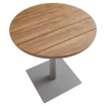 Τραπέζι Κήπου ArteLibre TENERIFE Ανθρακί/Καρυδί Αλουμίνιο/Polywood Φ60x72cm