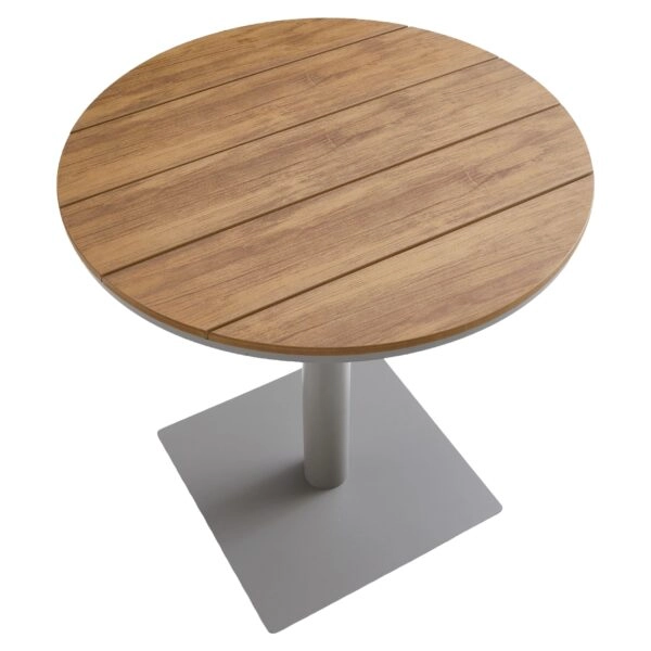 Τραπέζι Κήπου ArteLibre TENERIFE Ανθρακί/Καρυδί Αλουμίνιο/Polywood Φ60x72cm