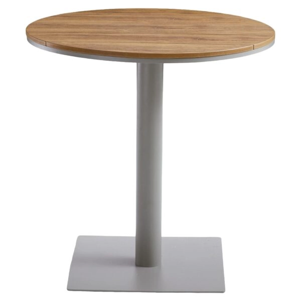 Τραπέζι Κήπου ArteLibre TENERIFE Ανθρακί/Καρυδί Αλουμίνιο/Polywood Φ60x72cm