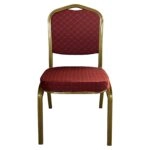 Καρέκλα Catering ArteLibre AUREVIA Κόκκινο/Χρυσό Ύφασμα/Μέταλλο 57x40x93cm