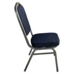 Καρέκλα Catering ArteLibre AUREVIA Μπλε/Ασημί Ύφασμα/Μέταλλο 57x40x93cm