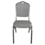 Καρέκλα Catering ArteLibre AUREVIA Γκρι/Ασημί Ύφασμα/Μέταλλο 57x40x93cm