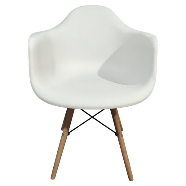 Καρέκλα ArteLibre ECLORA Λευκό/Φυσικό PP/Ξύλο/Μέταλλο 63x58x78cm