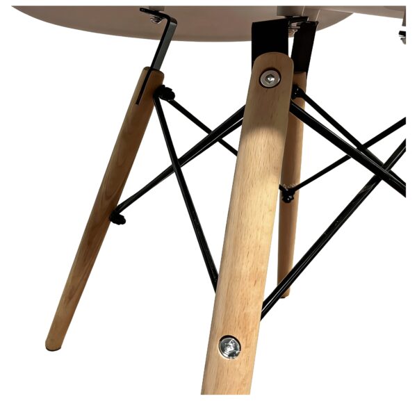 Καρέκλα ArteLibre ECLORA Λευκό/Φυσικό PP/Ξύλο/Μέταλλο 63x58x78cm