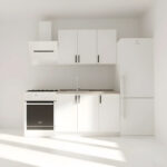 Κουζίνα Modest Σετ 4 Κουτιών Λευκή Άνω Κουτιά 120cm Κάτω 120cm