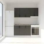 Κουζίνα Modest Σετ 5 Κουτιών Ανθρακί Άνω Κουτιά 170cm Κάτω 110cm