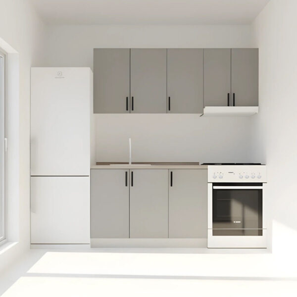 Κουζίνα Modest Σετ 5 Κουτιών Γκρι Άνω Κουτιά 170cm Κάτω 110cm