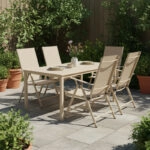 Πολυθρόνα Candor  σαμπανί μέταλλο με textilene 51.5x63.5x107εκ