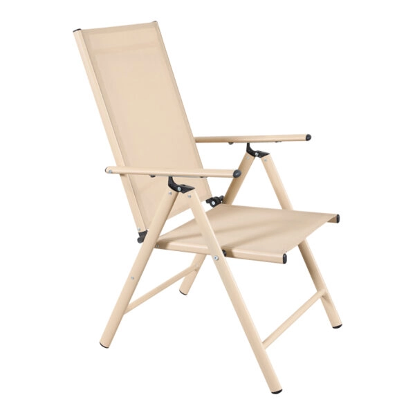 Πολυθρόνα Candor  σαμπανί μέταλλο με textilene 51.5x63.5x107εκ