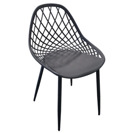 Καρέκλα Κήπου ArteLibre ARIELA Μαύρο PP/Μέταλλο 51.5x54x82cm