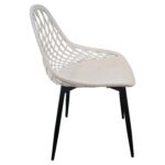 Καρέκλα Κήπου ArteLibre ARIELA Λευκό/Μαύρο PP/Μέταλλο 51.5x54x82cm