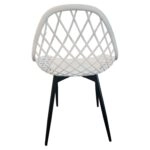 Καρέκλα Κήπου ArteLibre ARIELA Λευκό/Μαύρο PP/Μέταλλο 51.5x54x82cm