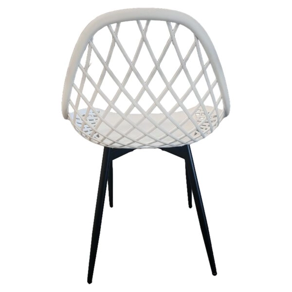 Καρέκλα Κήπου ArteLibre ARIELA Λευκό/Μαύρο PP/Μέταλλο 51.5x54x82cm