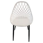 Καρέκλα Κήπου ArteLibre ARIELA Λευκό/Μαύρο PP/Μέταλλο 51.5x54x82cm