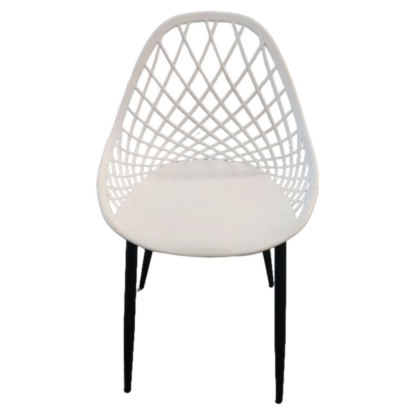 Καρέκλα Κήπου ArteLibre ARIELA Λευκό/Μαύρο PP/Μέταλλο 51.5x54x82cm