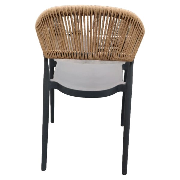 Πολυθρόνα Κήπου ArteLibre SERAYA Ανθρακί/Φυσικό PP/Σχοινί 54x56.5x81cm