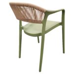 Πολυθρόνα Κήπου ArteLibre SERAYA Πράσινο/Φυσικό PP/Σχοινί 54x56.5x81cm