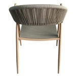 Πολυθρόνα Κήπου ArteLibre AURANA Μπεζ/Φυσικό Μέταλλο/PP/Σχοινί 57x57x76cm