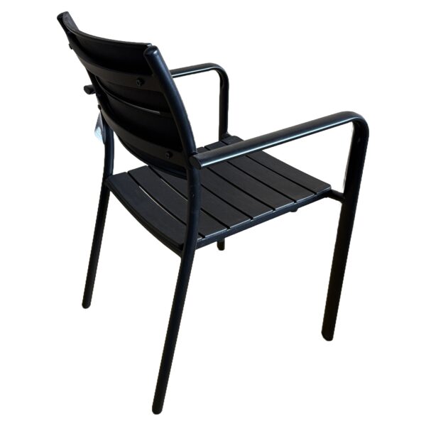 Καρέκλα Κήπου ArteLibre AMAYA Μαύρο Μέταλλο/PP 54.5x56.5x84cm