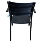 Καρέκλα Κήπου ArteLibre AMAYA Μαύρο Μέταλλο/PP 54.5x56.5x84cm