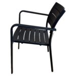 Καρέκλα Κήπου ArteLibre AMAYA Μαύρο Μέταλλο/PP 54.5x56.5x84cm