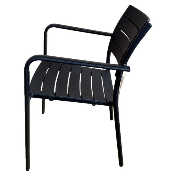 Καρέκλα Κήπου ArteLibre AMAYA Μαύρο Μέταλλο/PP 54.5x56.5x84cm